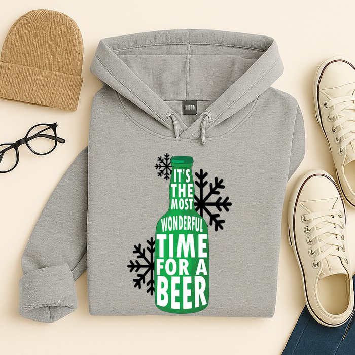 Its The Most Wonderful Time For A Beer Funny Christmas Hoodie