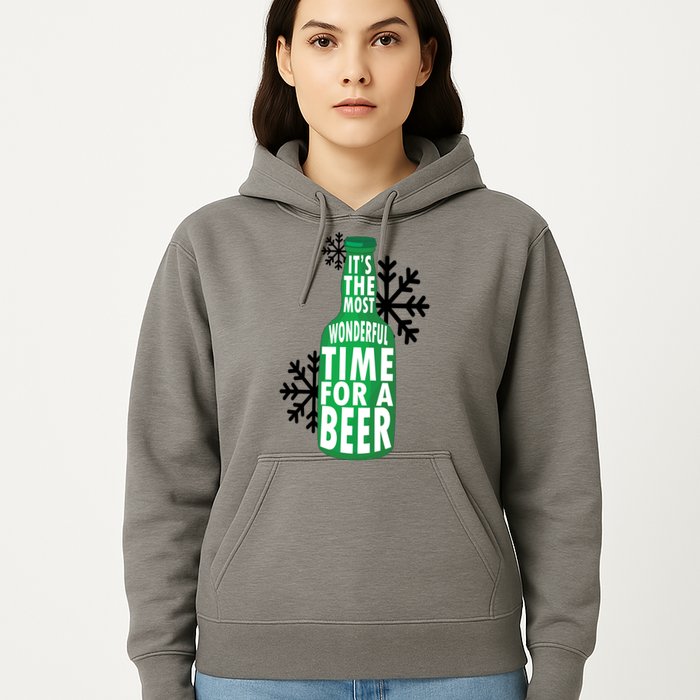 Its The Most Wonderful Time For A Beer Funny Christmas Hoodie