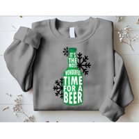 Its The Most Wonderful Time For A Beer Funny Christmas Sweatshirt
