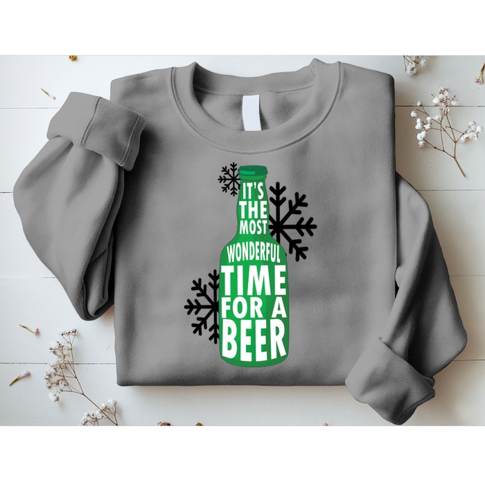 Its The Most Wonderful Time For A Beer Funny Christmas Sweatshirt