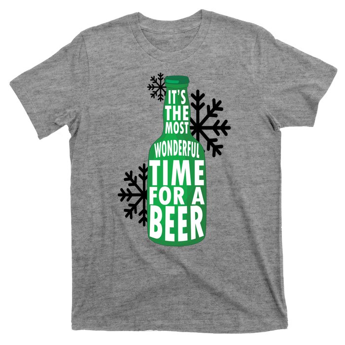 Its The Most Wonderful Time For A Beer Funny Christmas T-Shirt