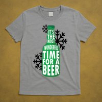Its The Most Wonderful Time For A Beer Funny Christmas T-Shirt