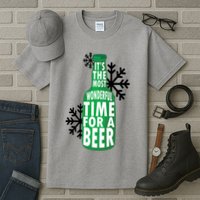 Its The Most Wonderful Time For A Beer Funny Christmas Tall T-Shirt