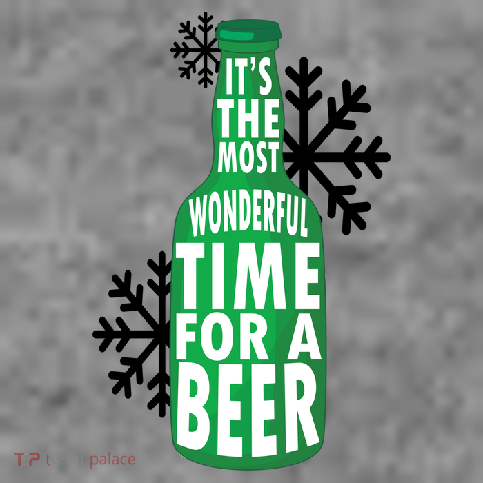 Its The Most Wonderful Time For A Beer Funny Christmas Tall T-Shirt
