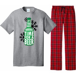 Its The Most Wonderful Time For A Beer Funny Christmas Pajama Set