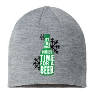 Its The Most Wonderful Time For A Beer Funny Christmas Sustainable Beanie