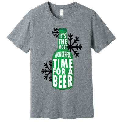Its The Most Wonderful Time For A Beer Funny Christmas Premium T-Shirt