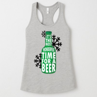 Its The Most Wonderful Time For A Beer Funny Christmas Womens Tank Top