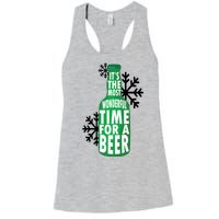 Its The Most Wonderful Time For A Beer Funny Christmas Women's Racerback Tank