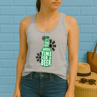Its The Most Wonderful Time For A Beer Funny Christmas Womens Tank Top