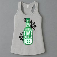 Its The Most Wonderful Time For A Beer Funny Christmas Womens Tank Top