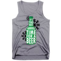 Its The Most Wonderful Time For A Beer Funny Christmas Tank Top