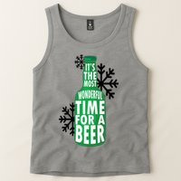 Its The Most Wonderful Time For A Beer Funny Christmas Tank Top