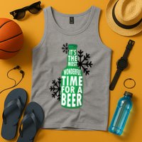 Its The Most Wonderful Time For A Beer Funny Christmas Tank Top