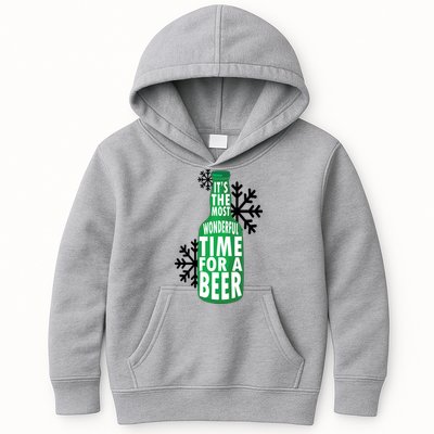 Its The Most Wonderful Time For A Beer Funny Christmas Kids Hoodie