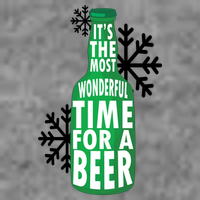 Its The Most Wonderful Time For A Beer Funny Christmas Wool Snapback Cap
