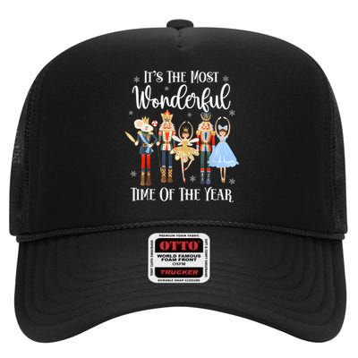 ItS The Most Wonderful Time Of The Year Nutcracker Ballet High Crown Mesh Back Trucker Hat