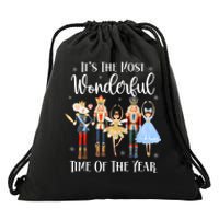 ItS The Most Wonderful Time Of The Year Nutcracker Ballet Drawstring Bag