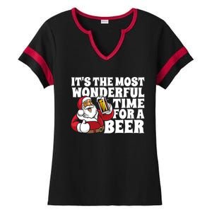 Its The Most Wonderful Time For A Beer Christmas In July Ladies Halftime Notch Neck Tee