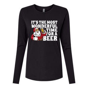 Its The Most Wonderful Time For A Beer Christmas In July Womens Cotton Relaxed Long Sleeve T-Shirt