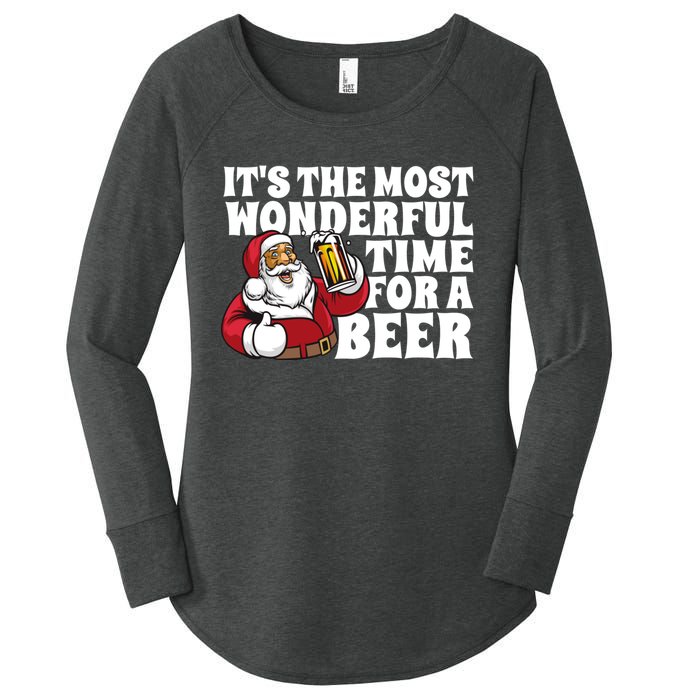 Its The Most Wonderful Time For A Beer Christmas In July Women's Perfect Tri Tunic Long Sleeve Shirt