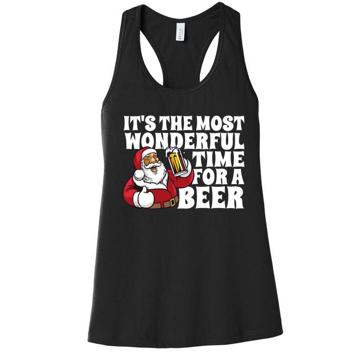 Its The Most Wonderful Time For A Beer Christmas In July Women's Racerback Tank