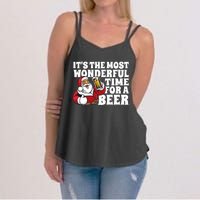 Its The Most Wonderful Time For A Beer Christmas In July Women's Strappy Tank