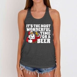 Its The Most Wonderful Time For A Beer Christmas In July Women's Knotted Racerback Tank