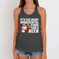 Its The Most Wonderful Time For A Beer Christmas In July Women's Knotted Racerback Tank