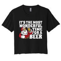 Its The Most Wonderful Time For A Beer Christmas In July Women's Crop Top Tee