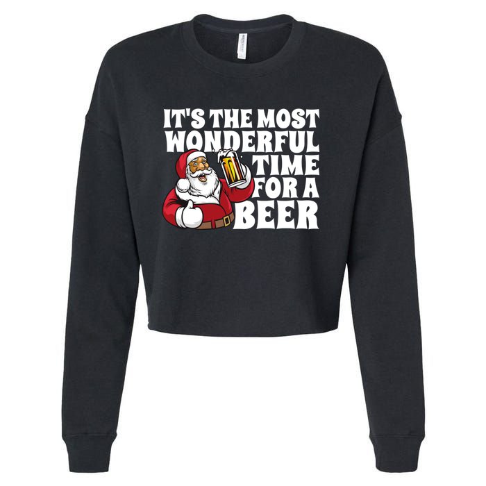 Its The Most Wonderful Time For A Beer Christmas In July Cropped Pullover Crew