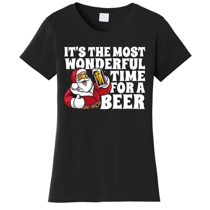 Its The Most Wonderful Time For A Beer Christmas In July Women's T-Shirt