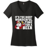 Its The Most Wonderful Time For A Beer Christmas In July Women's V-Neck T-Shirt