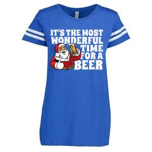 Its The Most Wonderful Time For A Beer Christmas In July Enza Ladies Jersey Football T-Shirt