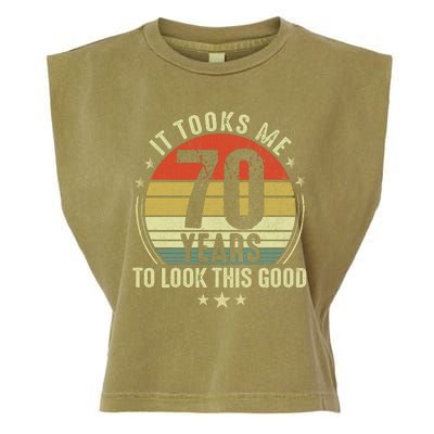 It Took Me 70 Years To Look This Good 70th Birthday Retirement Gifts For Him Her Garment-Dyed Women's Muscle Tee