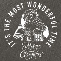 It's The Most Wonderful Time Santa Drinking Beer Christmas Cotton Canvas Backpack
