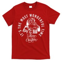 It's The Most Wonderful Time Santa Drinking Beer Christmas T-Shirt