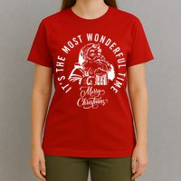 It's The Most Wonderful Time Santa Drinking Beer Christmas T-Shirt