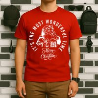 It's The Most Wonderful Time Santa Drinking Beer Christmas T-Shirt