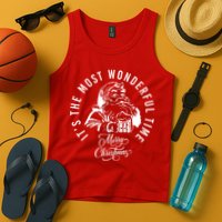It's The Most Wonderful Time Santa Drinking Beer Christmas Tank Top