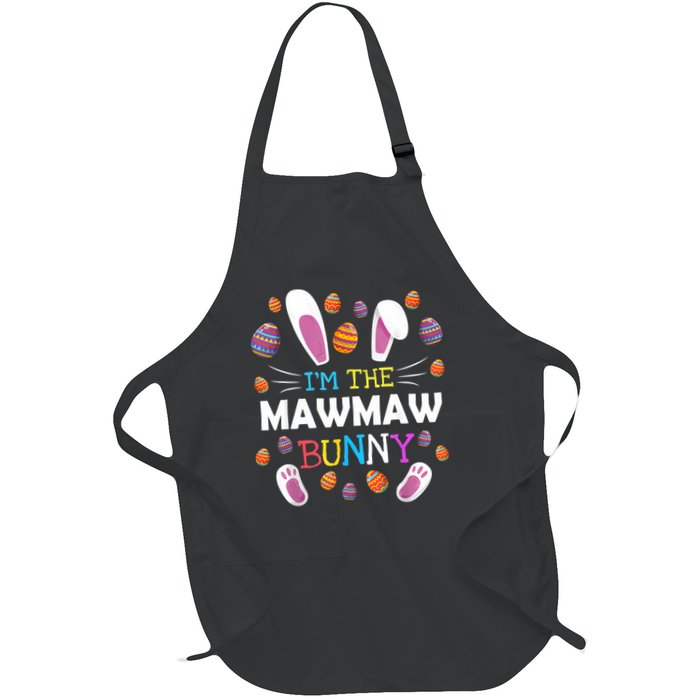 I'm The Mawmaw Bunny Matching Family Funny Easter Costume Full-Length Apron With Pockets