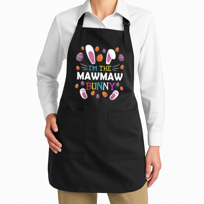 I'm The Mawmaw Bunny Matching Family Funny Easter Costume Full-Length Apron With Pockets