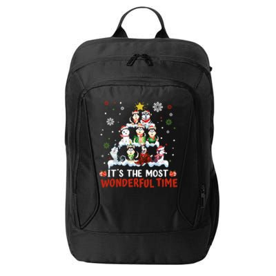 Its The Most Wonderful Time Husky Dogs Christmas Cool Gift City Backpack