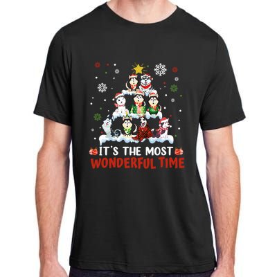 Its The Most Wonderful Time Husky Dogs Christmas Cool Gift Adult ChromaSoft Performance T-Shirt