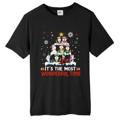 Its The Most Wonderful Time Husky Dogs Christmas Cool Gift Tall Fusion ChromaSoft Performance T-Shirt