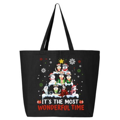 Its The Most Wonderful Time Husky Dogs Christmas Cool Gift 25L Jumbo Tote