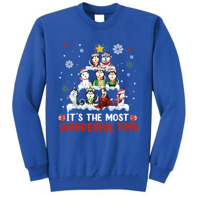 Its The Most Wonderful Time Husky Dogs Christmas Cool Gift Sweatshirt