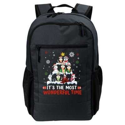 Its The Most Wonderful Time Husky Dogs Christmas Cool Gift Daily Commute Backpack