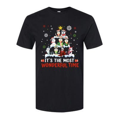 Its The Most Wonderful Time Husky Dogs Christmas Cool Gift Softstyle CVC T-Shirt