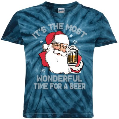 ItS The Most Wonderful Time For A Beer Kids Tie-Dye T-Shirt